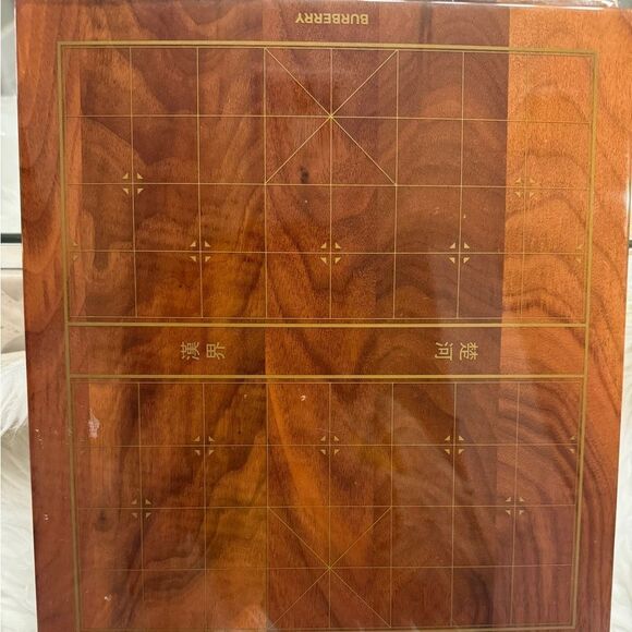 Burberry Gold Embossed Wooden Chinese Chess Board Year of the Tiger - Picture 9 of 9